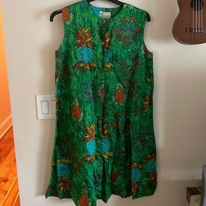 Vintage green Hawaiian dress